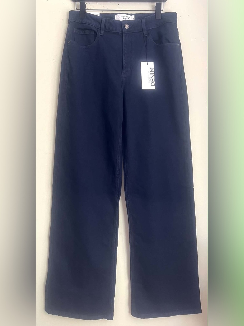 Dynamite Women's Navy Wide-Leg Denim Jeans